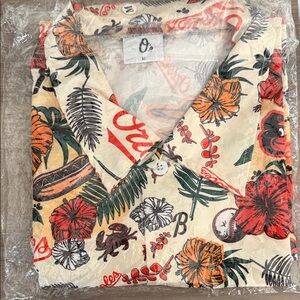 NWT Orioles Birdland Hawaiian Button Shirt